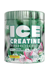 FA Fitness Authority ICE Creatine supplement tub with EVERCOOL effect, 4000 mg creatine, no sugar, fat, or calories.