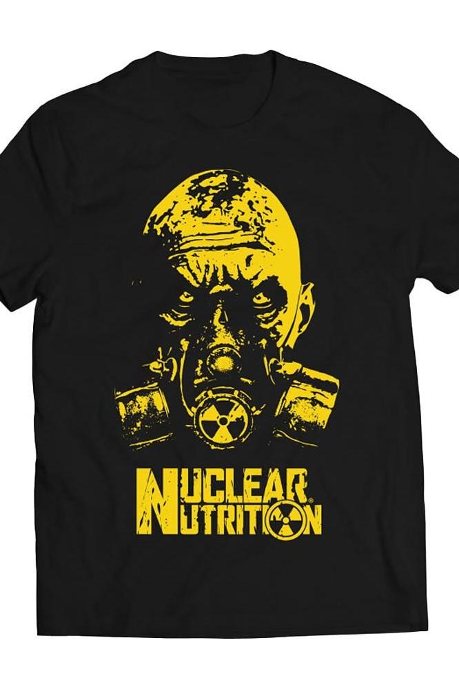 FA Fitness Authority Nuclear Nutrition T-shirt in black and yellow with original design for athletes.