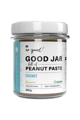 FA Fitness Authority So Good! Peanut Paste jar with coconut flavor, 100% natural, vegan, and 300g.
