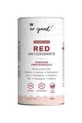 FA Fitness Authority Red Antioxidants supplement canister with natural ingredients and health benefits.