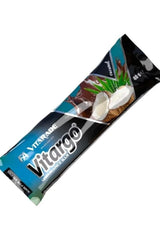 FA Vitarade Endurance Bar in coconut flavor, ideal snack for athletes, coated in milk chocolate.