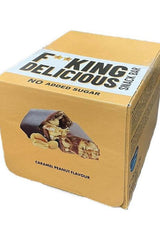 Allnutrition Fitking Delicious Snack Bar packaging, caramel peanut flavor, no added sugar.