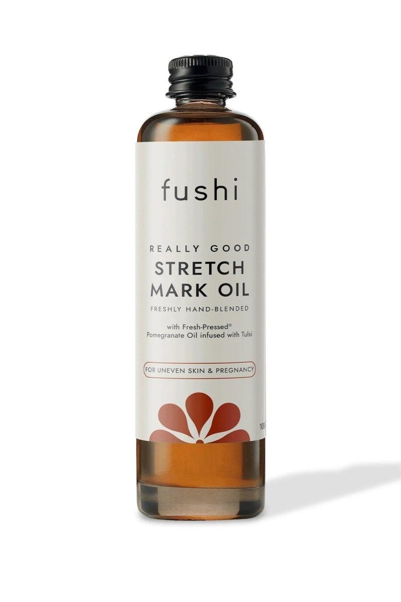 Fushi Really Good Stretch Mark Oil 100 ml, a hand-blended oil for preventing stretch marks during pregnancy.