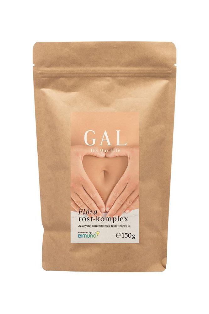 Bimuno® Flora Fiber Complex 150g packaging promoting gut health and prebiotic benefits.