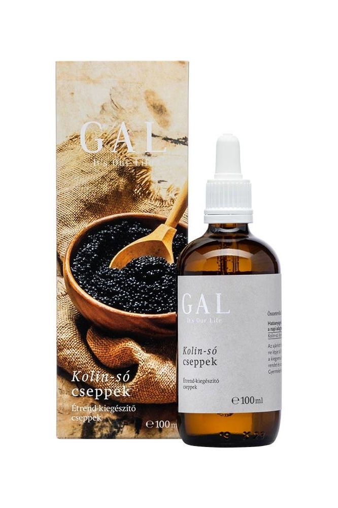 GAL Choline salt 100ml bottle with box, promoting brain function and liver health.