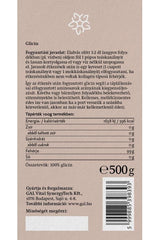 GAL Glycine Powder nutritional information and usage recommendations on packaging.