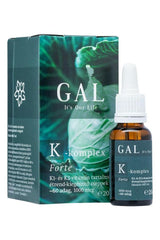 GAL K-complex Forte 20ml bottle and packaging, dietary supplement for energy and immune support.