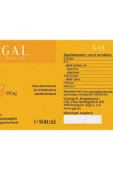 Label of GAL Premium MCT Oil 500ml highlighting nutritional information and ingredients.