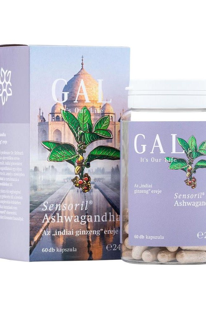 GAL Sensoril® Ashwagandha 60 capsules, designed for stress reduction and improved energy.
