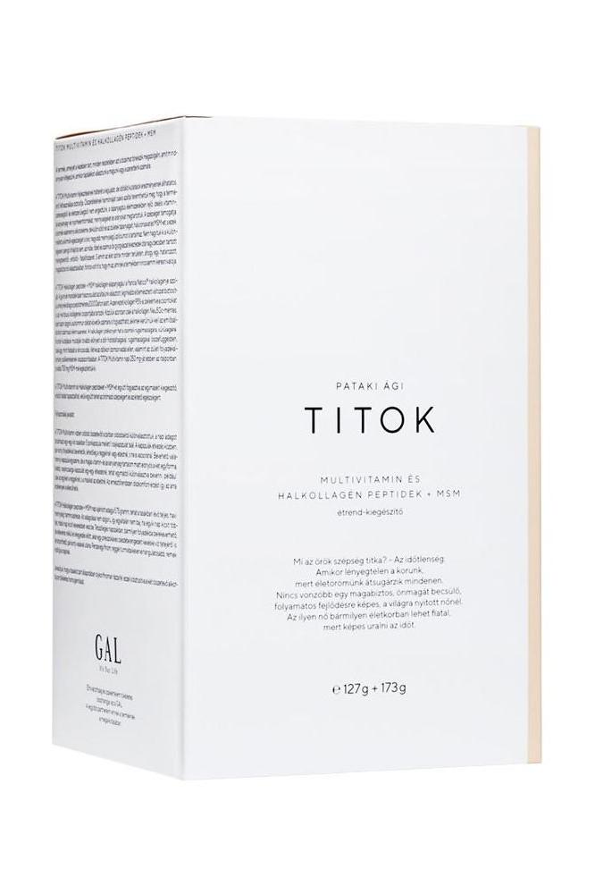 GAL - TITOK Multivitamin and Fish Collagen Peptides + MSM packaging 127g + 173g, supports immunity and skin health.