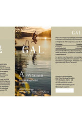 GAL Vitamin A drops 30 ml packaging with scenic background promoting vision and immune support.