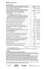 Nutritional information for GAL Babavaro, detailing vitamin content and daily serving recommendations.