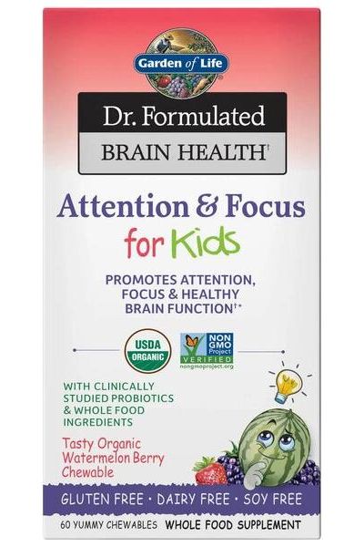 Garden of Life - Dr. Formulated Attention & Focus for Kids, Watermelon Berry - 60 chewables - Nutri.se