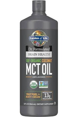 Garden of Life Dr. Formulated Organic Brain Health MCT Oil - Unflavored coconut oil for quick energy and brain fuel.