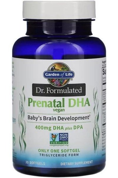 Garden of Life - Dr. Formulated Vegan Prenatal DHA - 30 softgels - Nutri.se