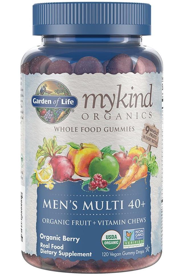 Garden of Life - Mykind Organics Men's Multi 40+ Gummies, Organic Berry - 120 vegan gummy drops - Nutri.se