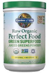 Garden of Life Raw Organic Perfect Food Green Superfood powder, nutritious juiced greens, 60 servings, USDA Organic.