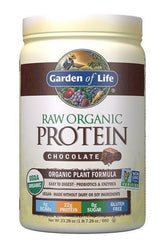 Garden of Life Raw Organic Protein Chocolate, vegan protein powder with probiotics and enzymes, 22g protein, organic and gluten-free.