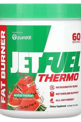 GAT JetFuel Thermo fat burner supplement in watermelon flavor, 60 servings for increased fat burn and metabolism support.