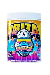 Gorillalpha Ibiza Juice Ultimate Energy Vol 1 supplement container with colorful design and 40 servings.