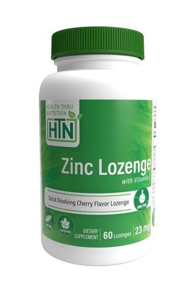 Health Thru Nutrition - Zinc Lozenge with Vitamin C, Cherry - 60 lozenges - Nutri.se