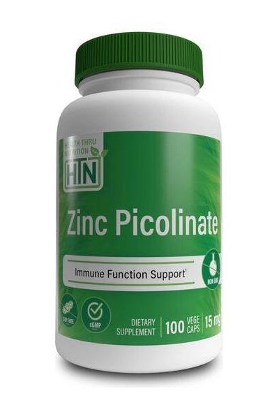 Health Thru Nutrition - Zinc Picolinate, 15mg - 100 vcaps - Nutri.se