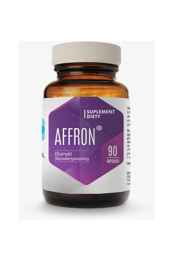 Affron - Saffron supplement bottle with 90 caps for emotional balance and relaxation.
