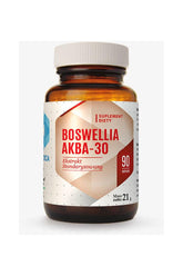 Hepatica Boswellia Akba-30 dietary supplement bottle containing 90 capsules for muscle and joint support.