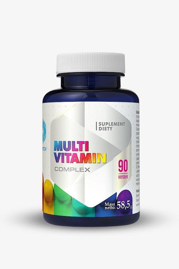 Hepatica Multivitamin Complex bottle with 90 capsules, supports immunity and overall health.
