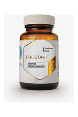 Hepatica Prostahit dietary supplement bottle with 90 capsules, featuring patented Prostaphil-2® extract.