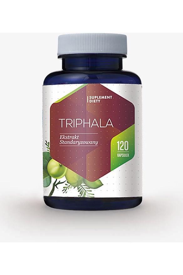 Hepatica Triphala supplement bottle with 120 capsules for digestion and wellness, featuring traditional Ayurvedic herbs. Hepatica Triphala supplement bottle with 120 capsules for digestion and wellness, featuring traditional Ayurvedic herbs.