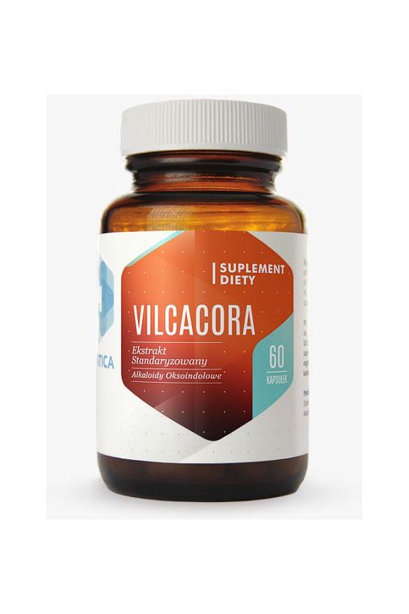 Hepatica Vilcacora dietary supplement bottle with 60 capsules for immune support.