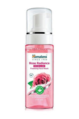 Himalaya Organic Rose Radiance Micellar Foaming Face Wash bottle, 150 ml, for gentle skin cleansing and radiant glow.