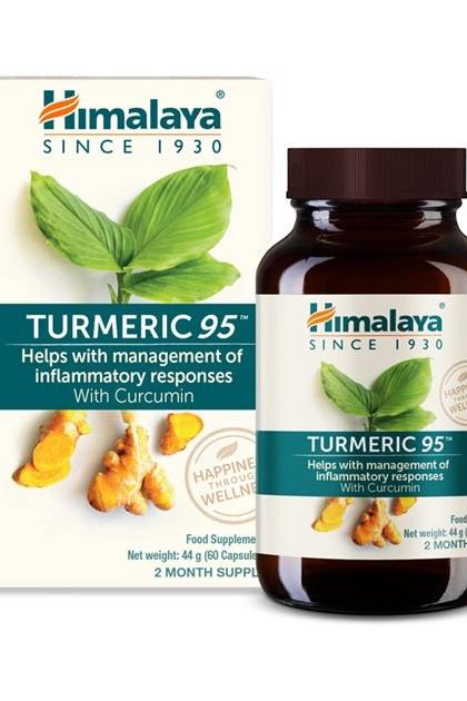 Himalaya Turmeric 95 with Curcumin - 60 capsules for inflammatory response support and liver health.