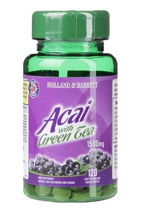 Holland & Barrett - Acai with Green Tea 1500mg - 120 tablets - Nutri.se
