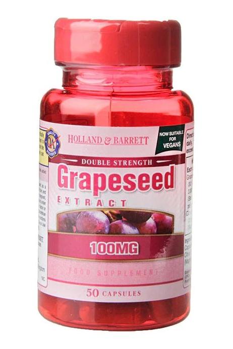 Holland & Barrett - Double Strength Grapeseed Extract 100mg - 50 caps - Nutri.se
