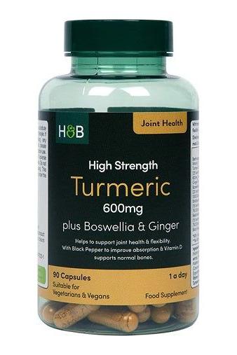 Holland & Barrett - High Strength Turmeric, 600mg - 90 vcaps - Nutri.se