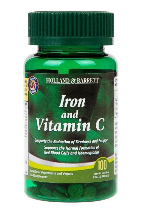 Holland & Barrett - Iron & Vitamin C - 100 tablets - Nutri.se Holland & Barrett - Iron & Vitamin C - 100 tablets - Nutri.se