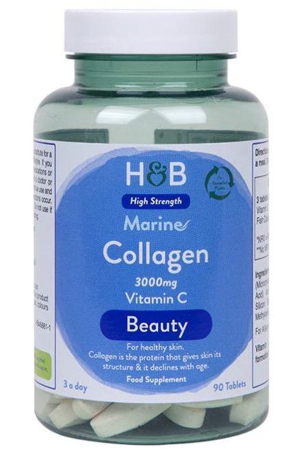 Holland & Barrett - Marine Collagen with Vitamin C - 90 tabs - Nutri.se