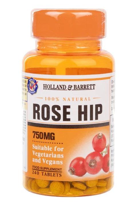 Holland & Barrett - Rose Hip 750mg - 240 tablets - Nutri.se