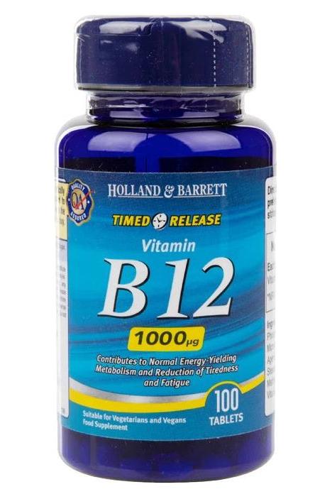 Holland & Barrett - Timed Release Vitamin B12 1000mcg - 100 tablets - Nutri.se