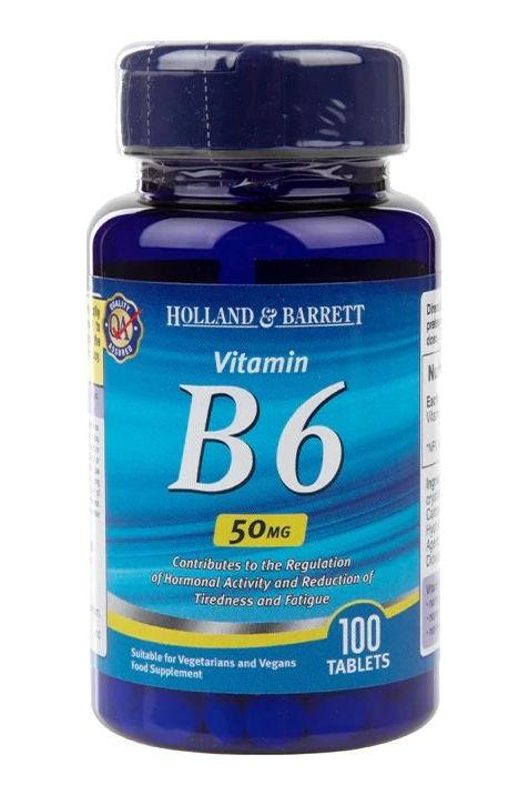 Holland & Barrett - Vitamin B6 50mg - 100 tablets - Nutri.se