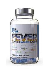 HR Labs Fever 40 fat loss catalyst supplement bottle with blue capsules for weight loss and increased metabolism.