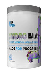 HR Labs HydroEAA container, complete hydration and EAA formula for improved performance.