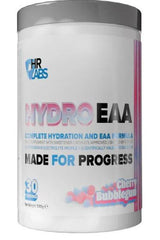 HR Labs HydroEAA supplement for optimal hydration and recovery, featuring a cherry bubblegum flavor.