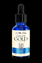 I Love Herbs Dream Gold Drops 50ml bottle for promoting relaxation and restful sleep.