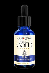 I Love Herbs Relax Gold Drops 50ml for natural stress relief and emotional balance.