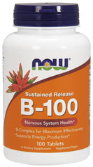Now Foods - B-vitamiini B-100 Pitkävaikutteinen - 100 Tablettia