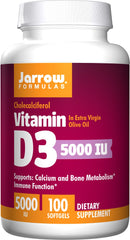 Jarrow Formulas - Vitamin D3, 5000IU - 100 Sgels
