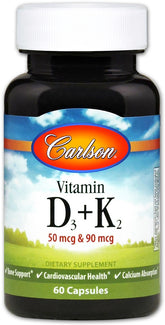 Vitamin D3 + K2 – 60 kapslar framsida